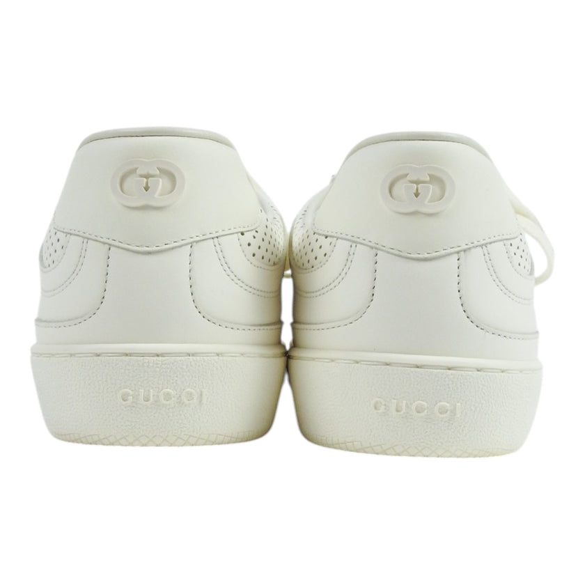 Gucci Cream Perforated Sneakers Size 11.5