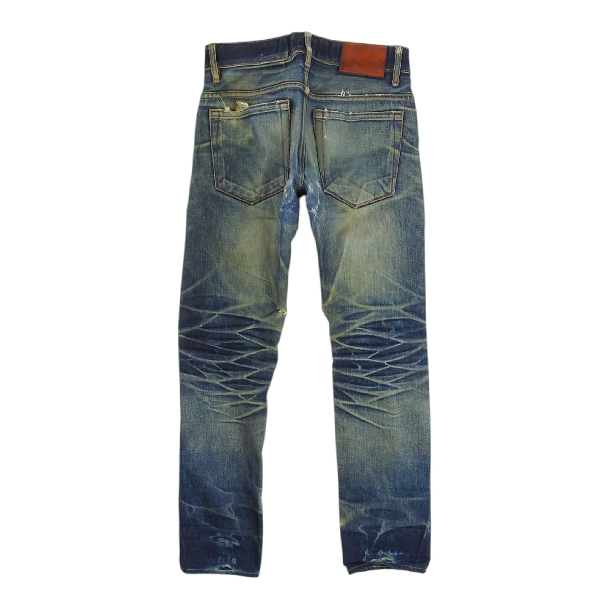Railcar Distressed/Repaired Selvedge Jeans Size 27