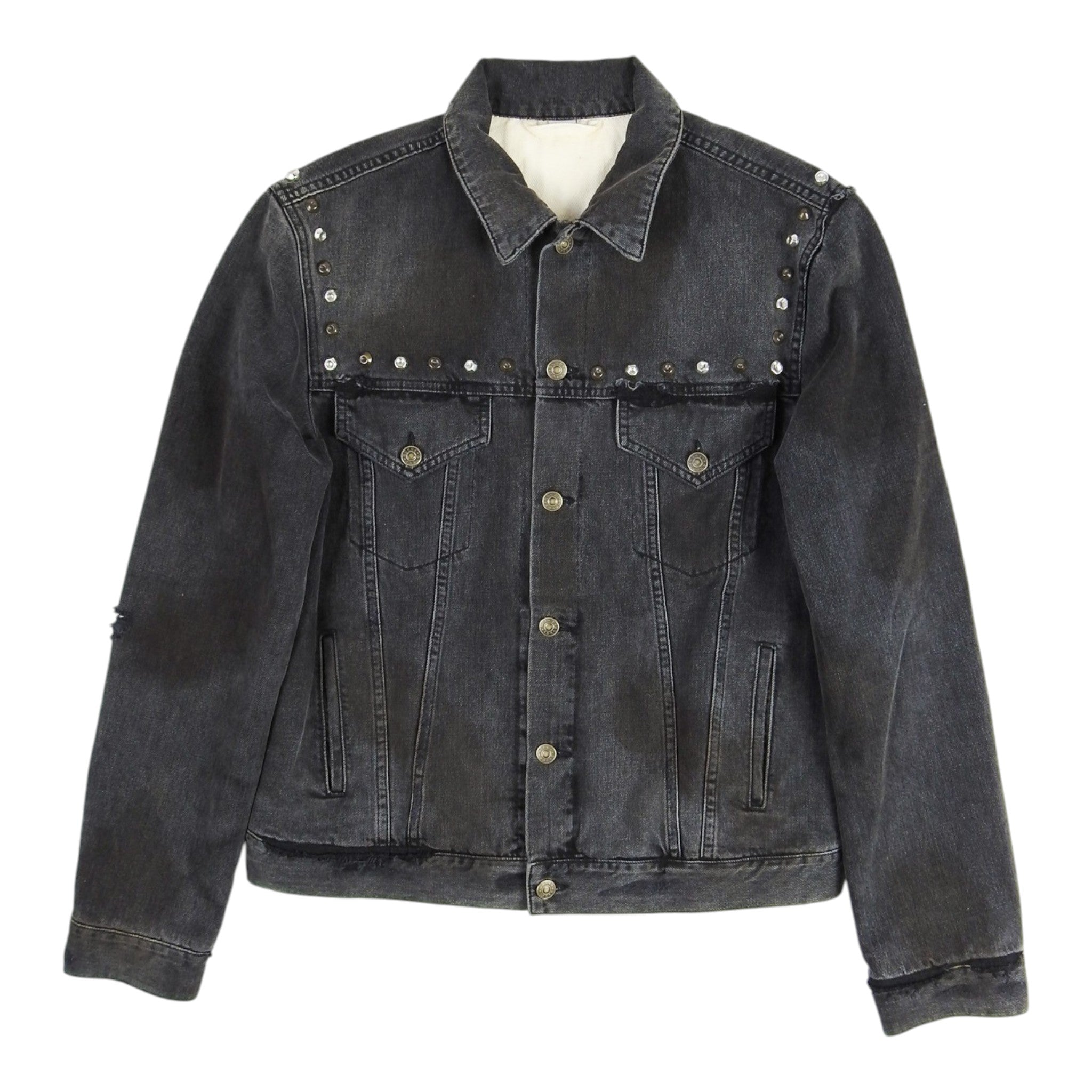 Gucci Studded Hollywood Denim Trucker Jacket Size Unmarked