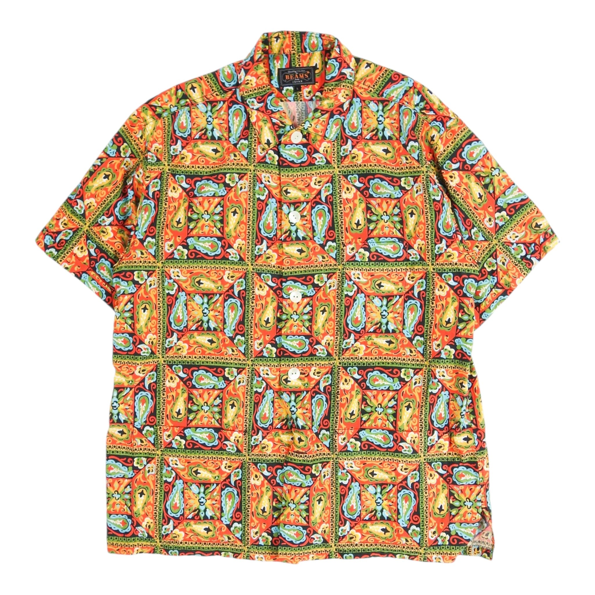 Beams+ Patterned Shirt Size Large