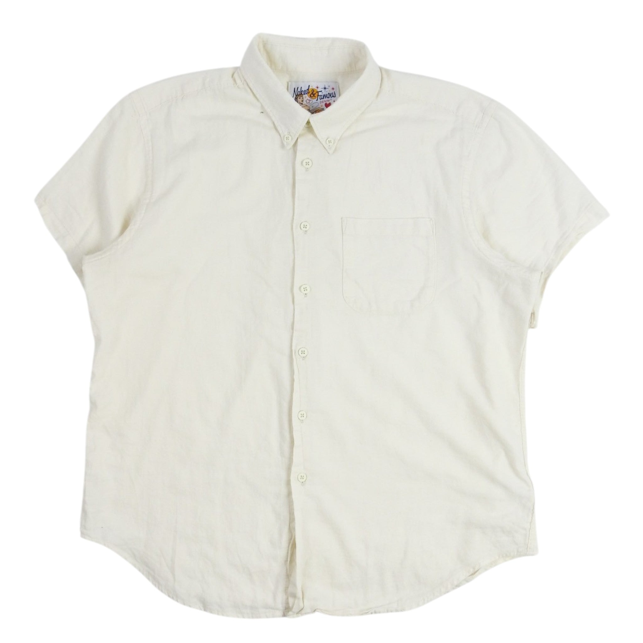 Naked & Famous Camp Collar SS Shirt Size XL