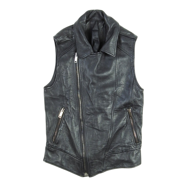 Gareth Pugh Leather Biker Vest Size 46