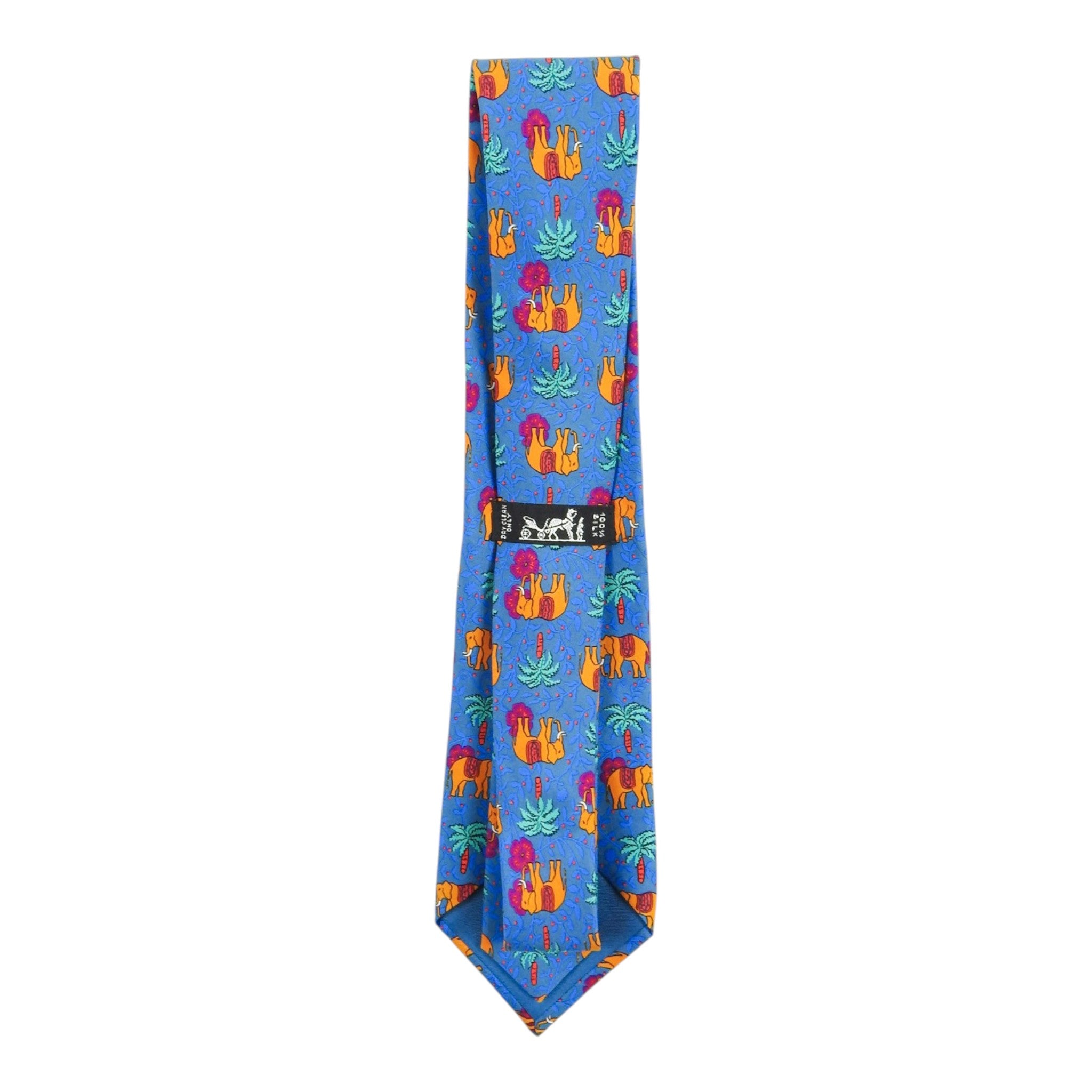 Hermes Blue Elephant Tie