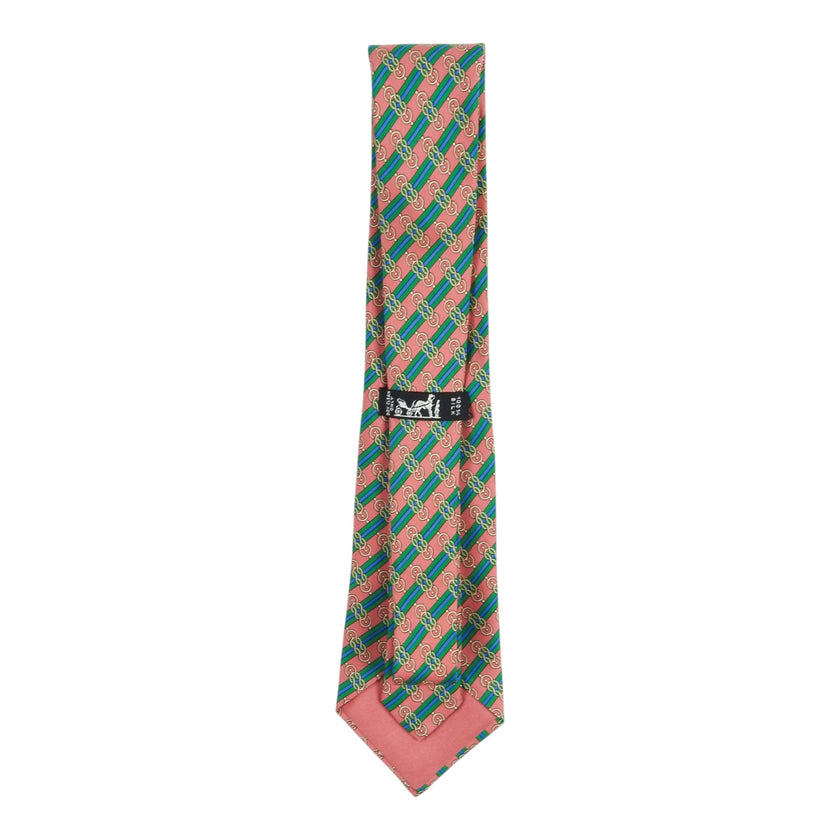 Hermes Pink/Green/Blue Striped Tie