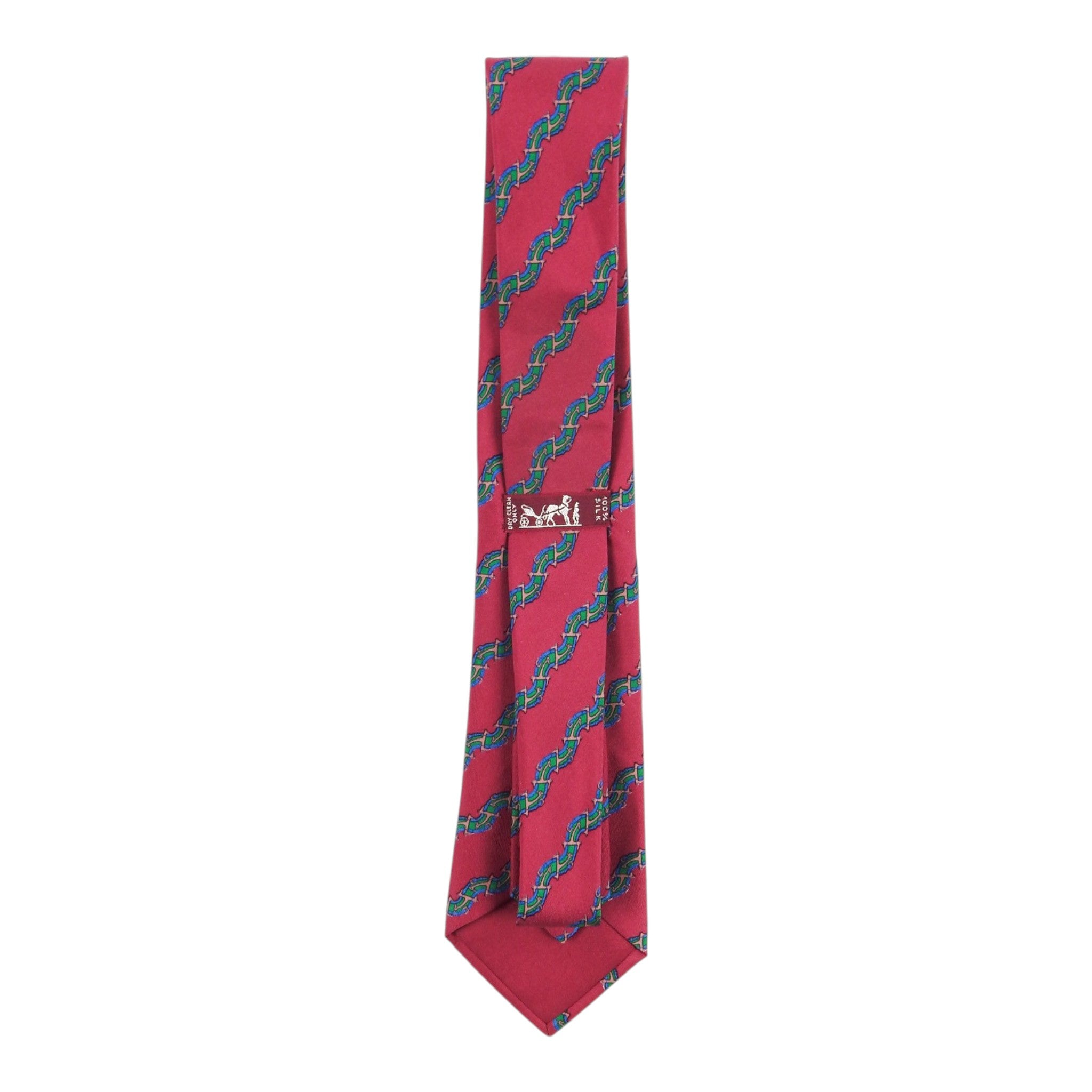 Hermes Red Striped Tie