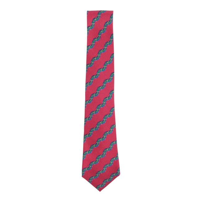 Hermes Red Striped Tie