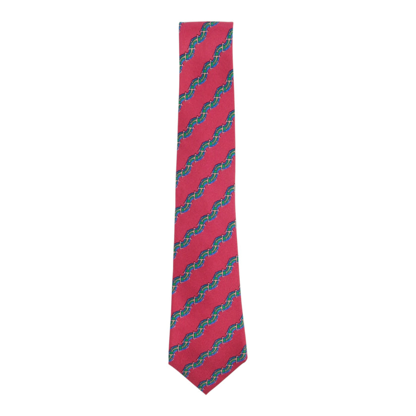 Hermes Red Striped Tie