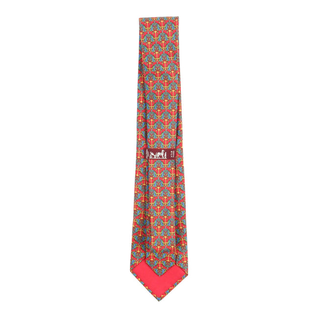 Hermes Red/Green/Blue Ornate Tie