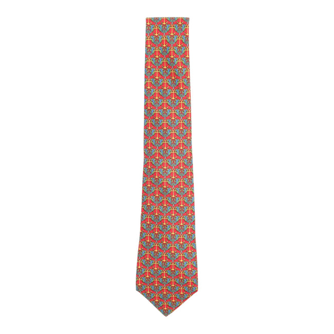 Hermes Red/Green/Blue Ornate Tie