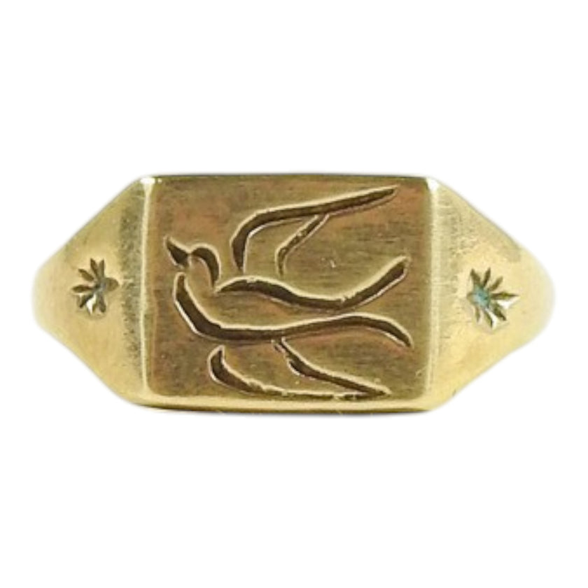 LHN Sparrow Brass Ring Size 7