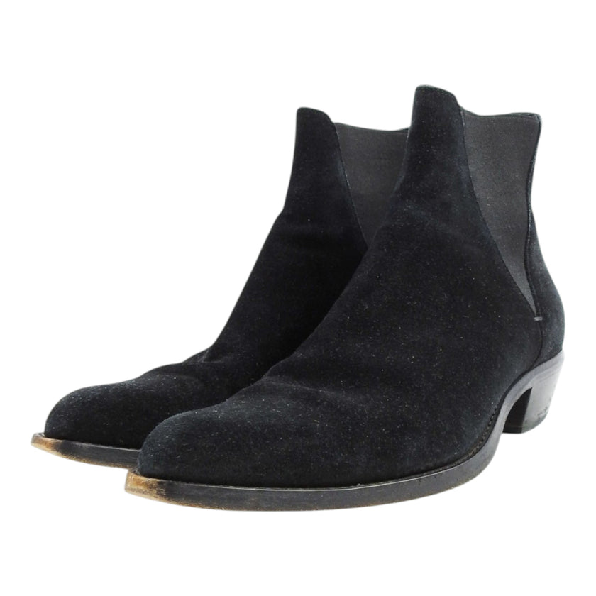 Saint Laurent Paris Suede Chelsea Boots Size 45