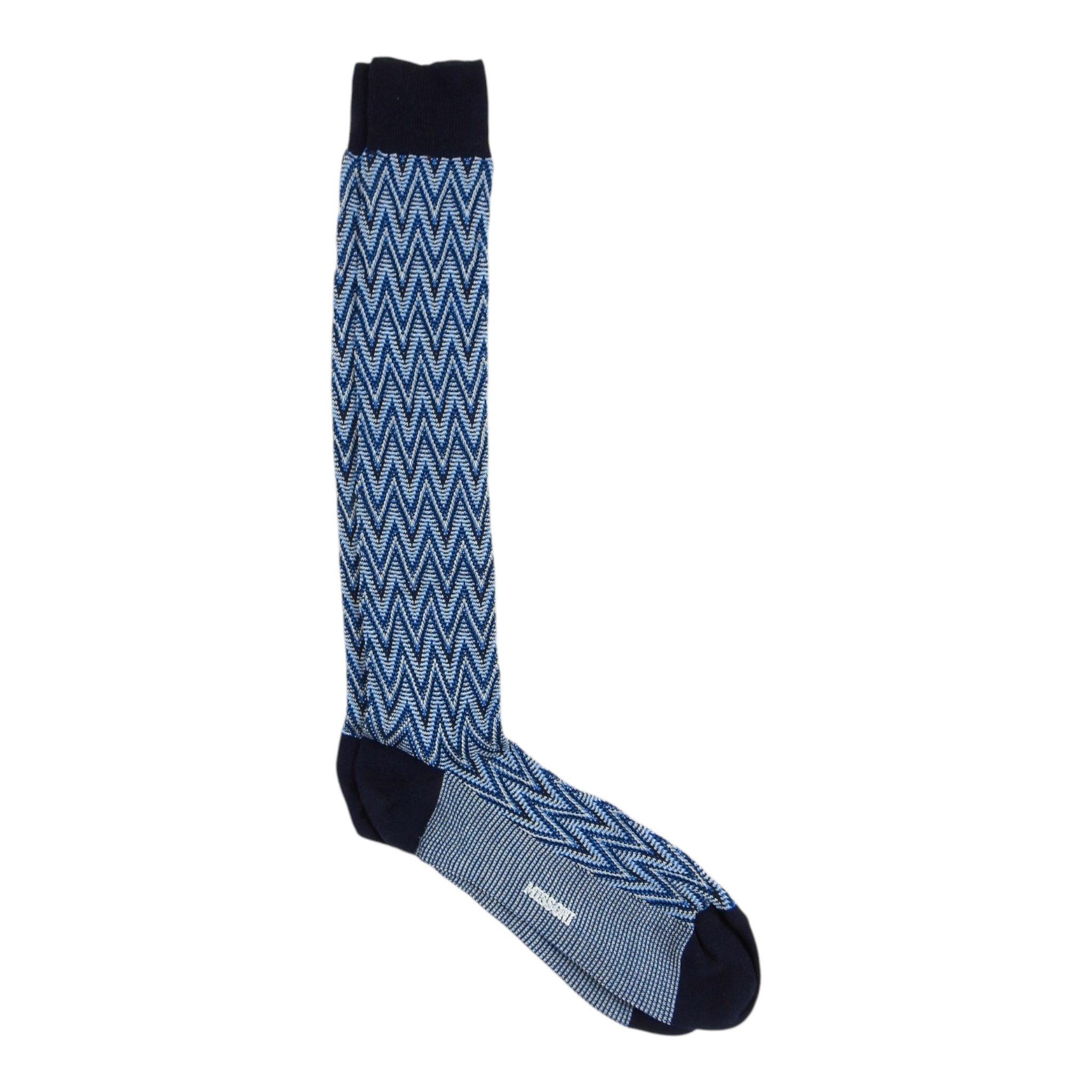 Missoni Blue Chevron Socks Size Unmarked