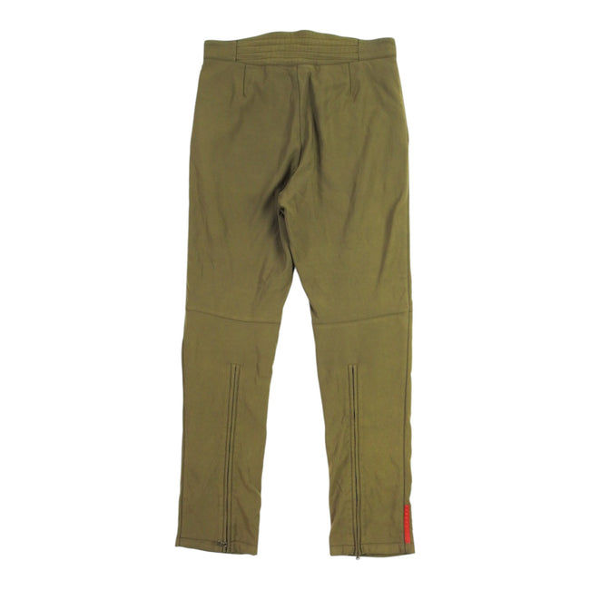 Prada Green Pants w/ Zipper Cuff Size 48
