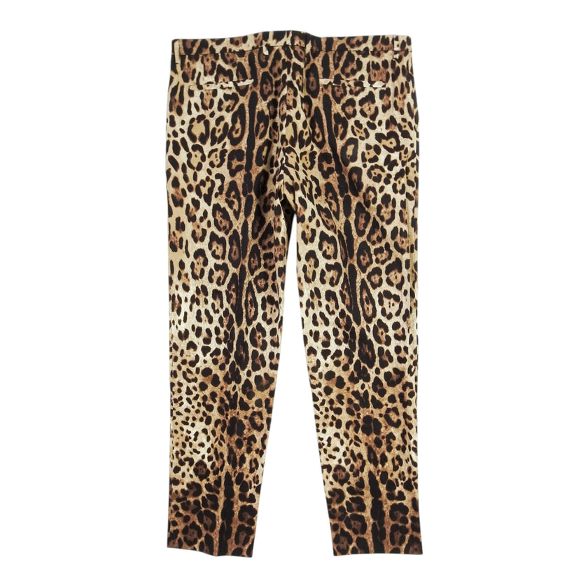 Dolce & Gabbana Leopard Print Trousers Size 56