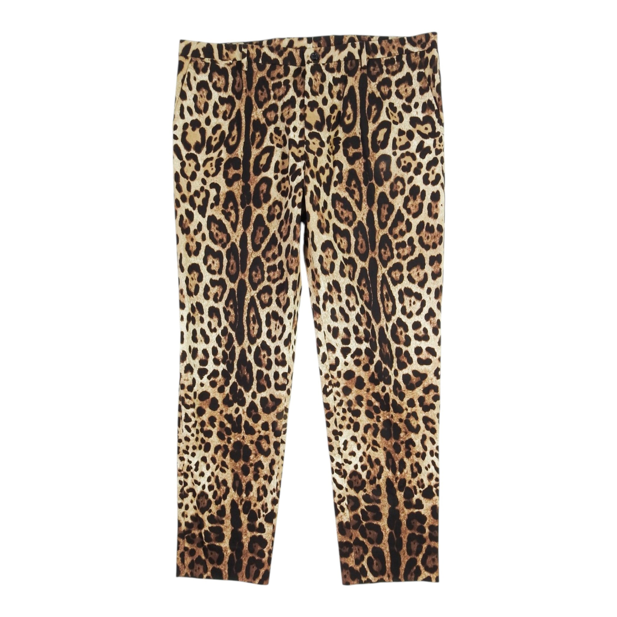 Dolce & Gabbana Leopard Print Trousers Size 56
