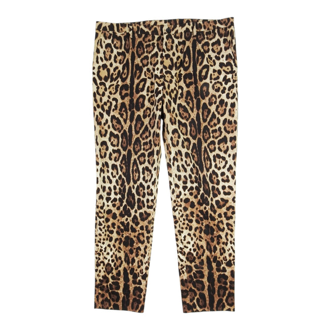 Dolce & Gabbana Leopard Print Trousers Size 56