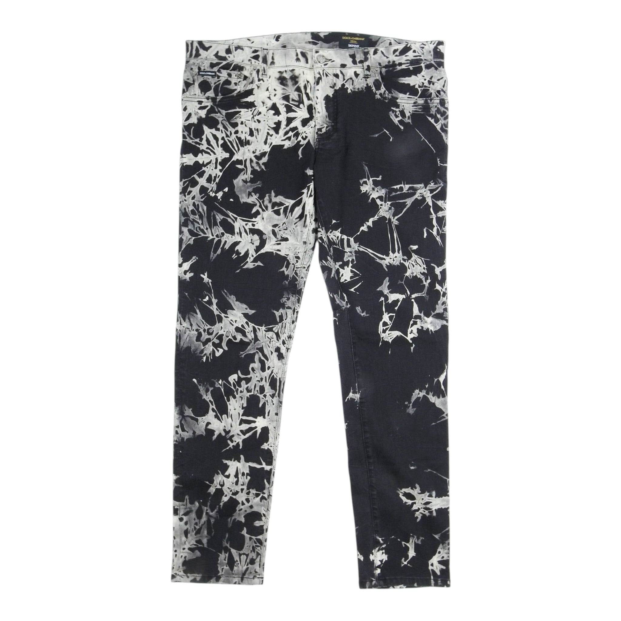 Dolce & Gabbana Grey Printed Jeans Size 56