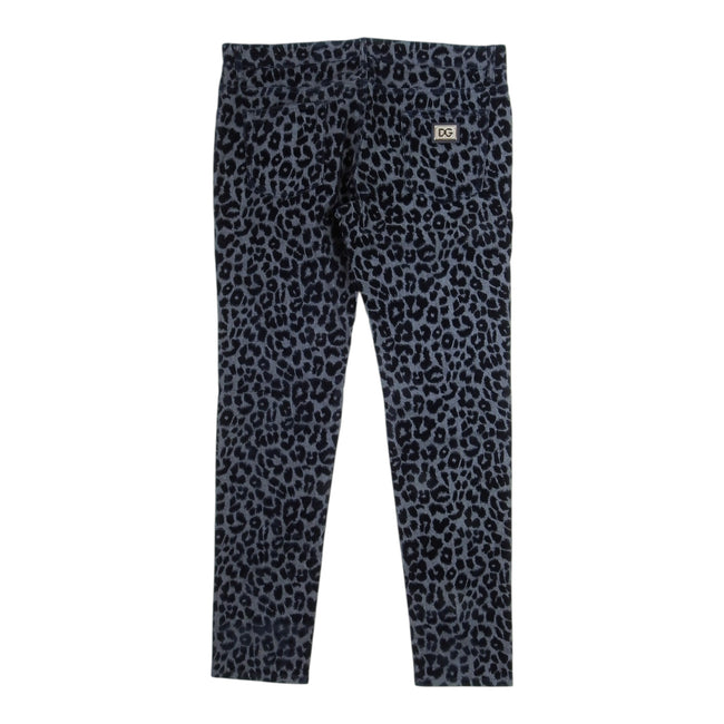 Dolce & Gabbana Grey Leopard Print Jeans Size 56