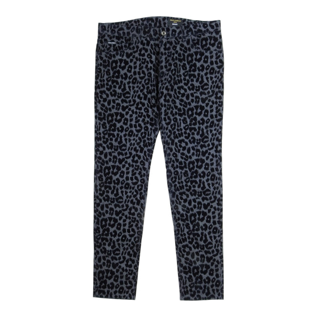 Dolce & Gabbana Grey Leopard Print Jeans Size 56