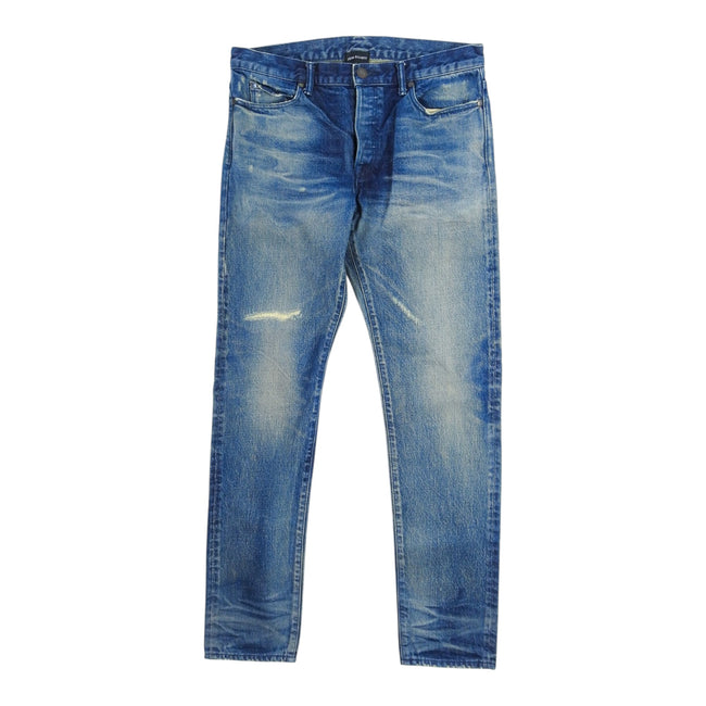 John Elliot Medium Wash Distressed Jeans Size 32