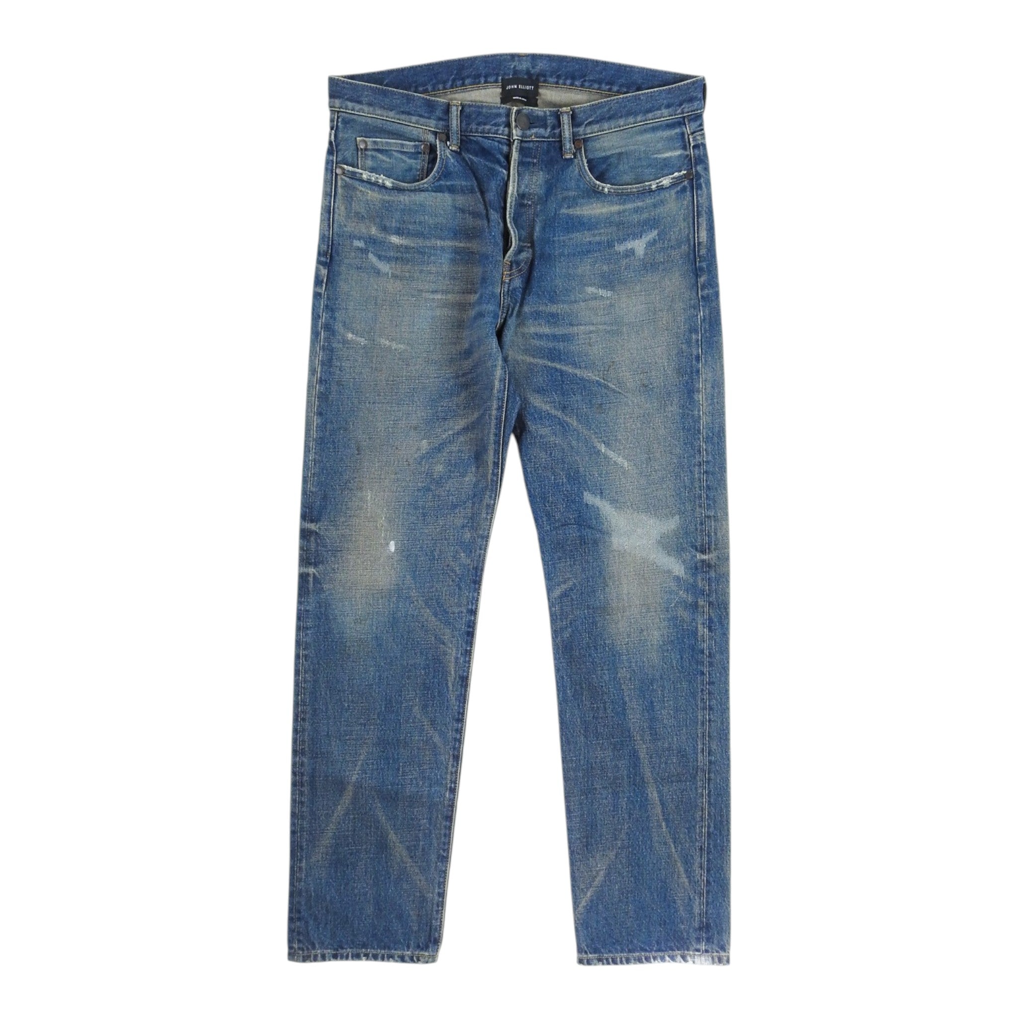 John Elliot Medium Wash Stitch Jeans Size 32