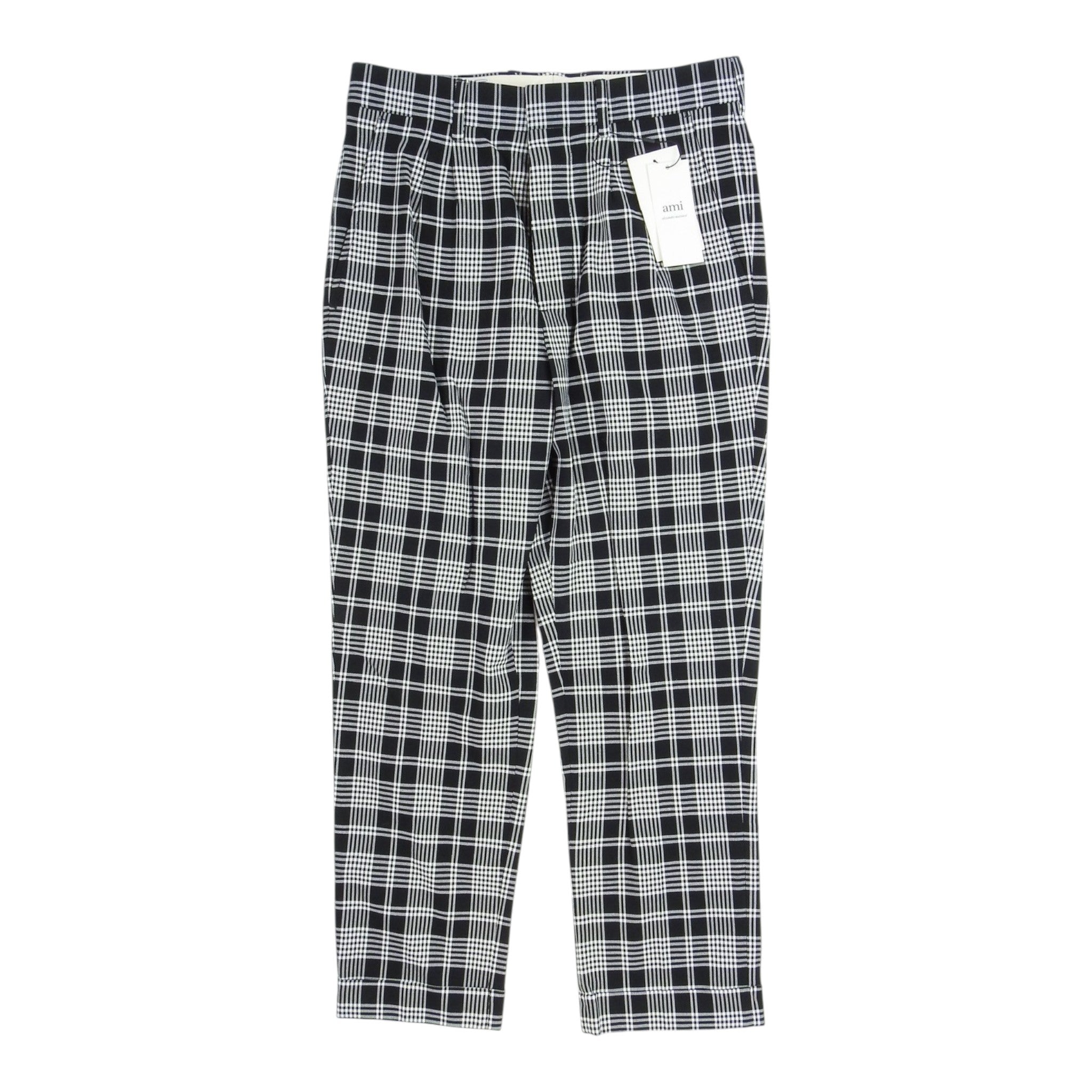 AMI Paris Check Trousers Size 36