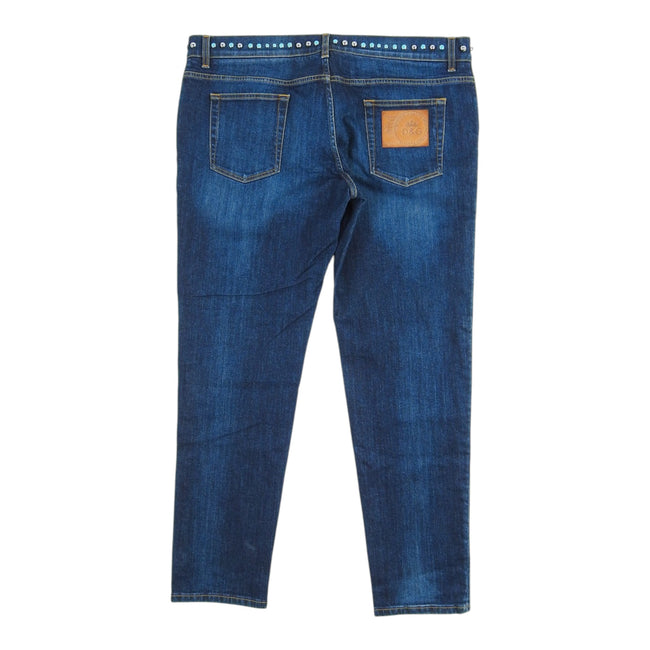 Dolce & Gabbana Turquoise Stud Jeans Size 56