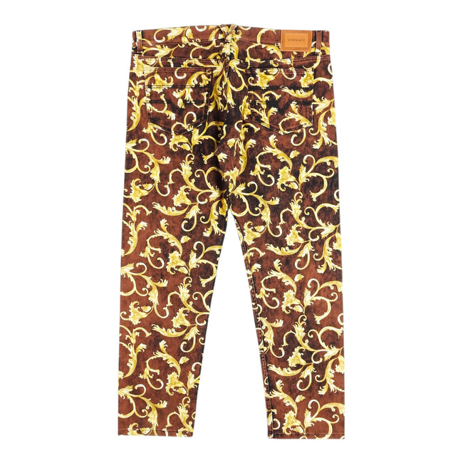 Versace Red Printed Jeans Size 40