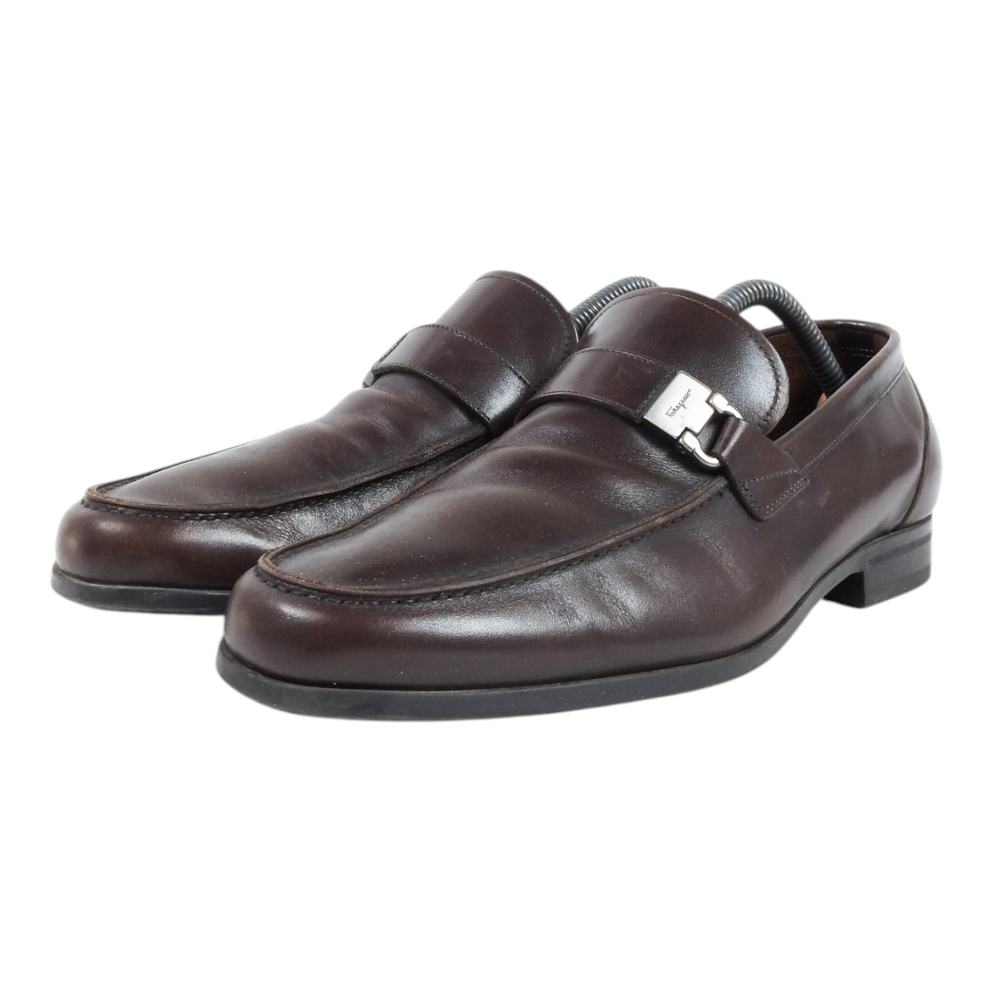 Salvatore Ferragamo Brown Buckle Loafers Size 10