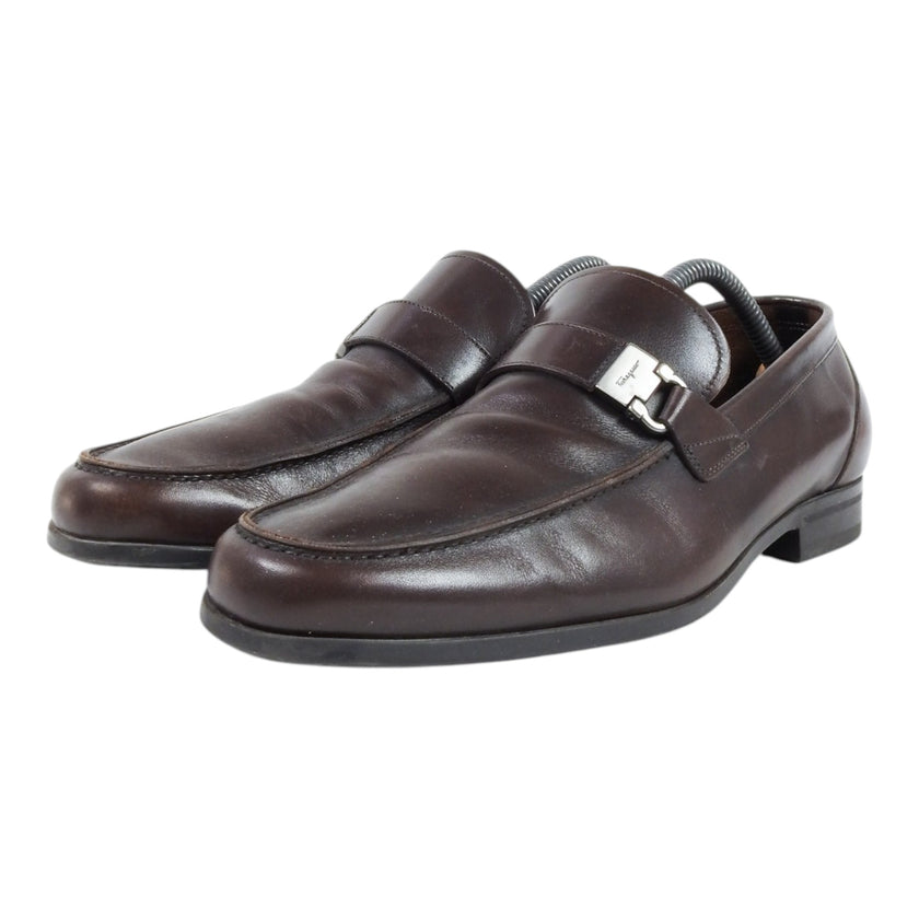 Salvatore Ferragamo Brown Buckle Loafers Size 10