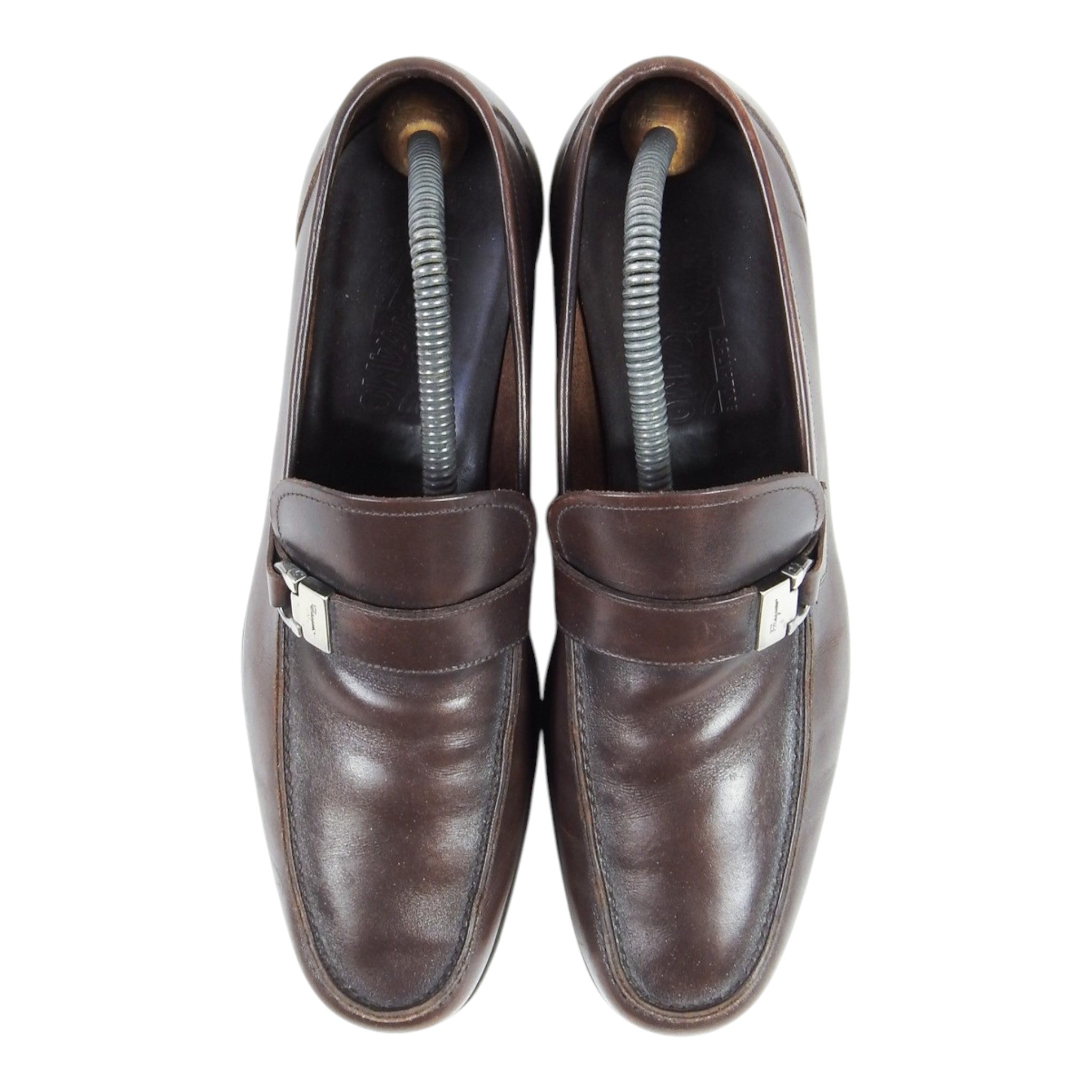 Salvatore Ferragamo Brown Buckle Loafers Size 10