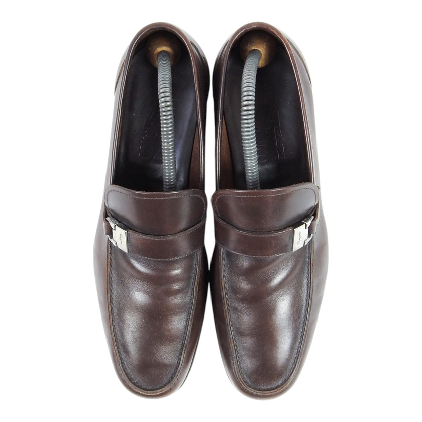 Salvatore Ferragamo Brown Buckle Loafers Size 10
