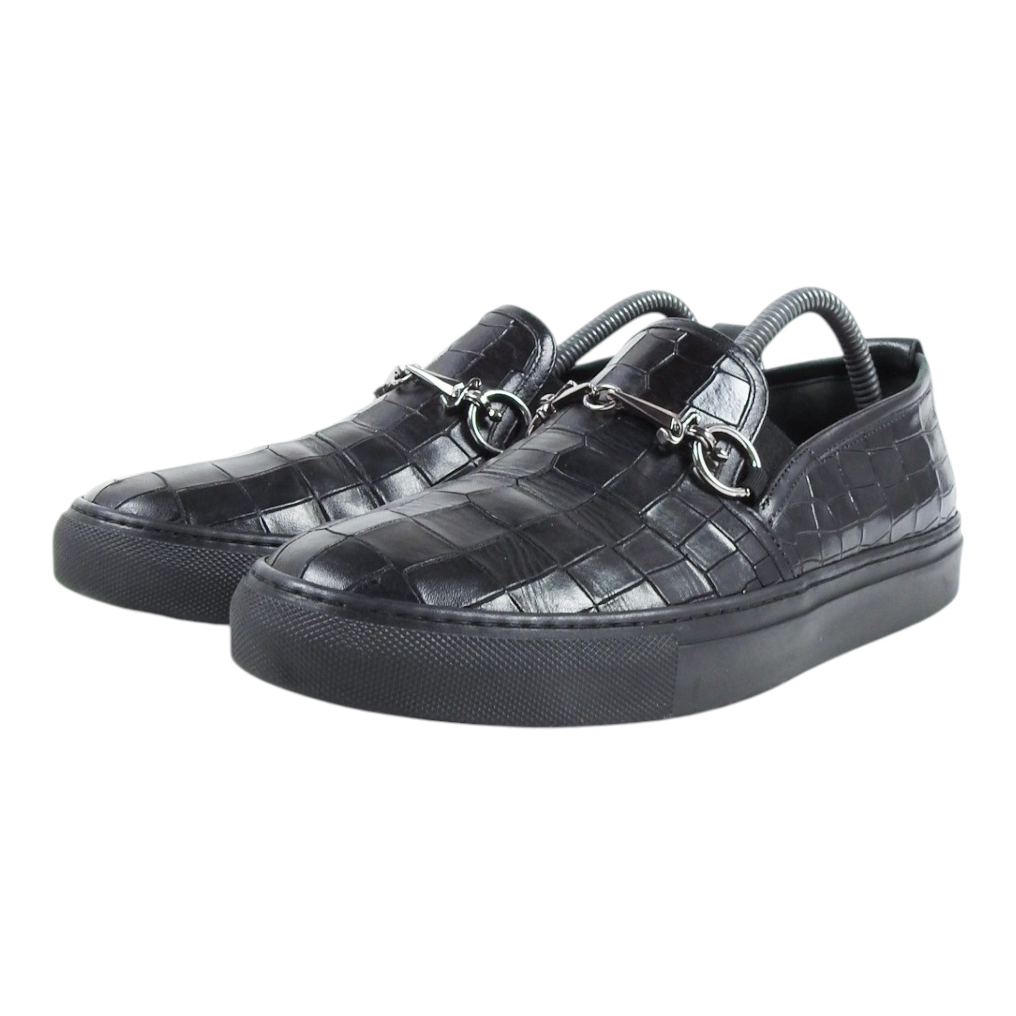 Casare Paciotti Embossed Slip Ons Size 9