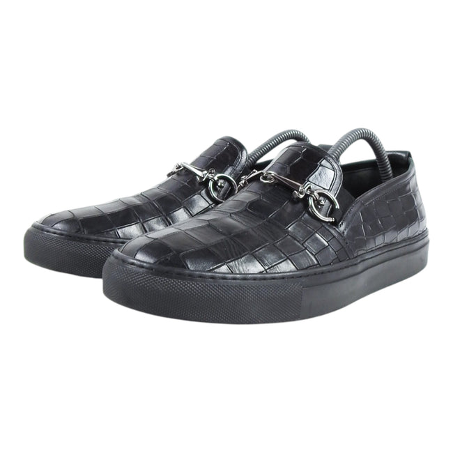 Casare Paciotti Embossed Slip Ons Size 9