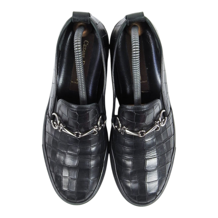 Casare Paciotti Embossed Slip Ons Size 9