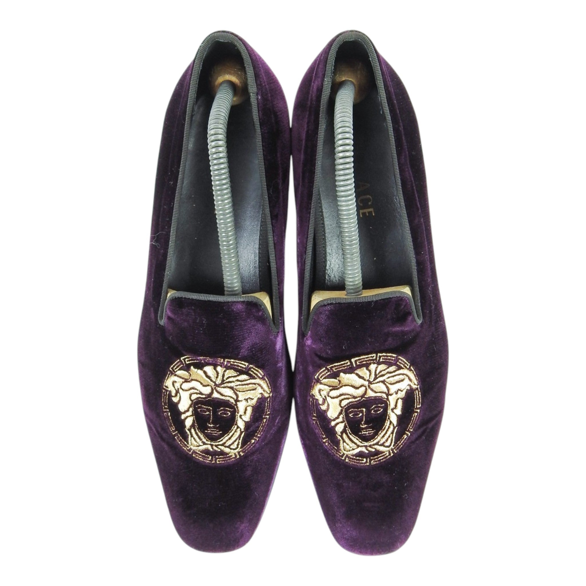 Versace Medusa Velvet Loafers Size 43.5