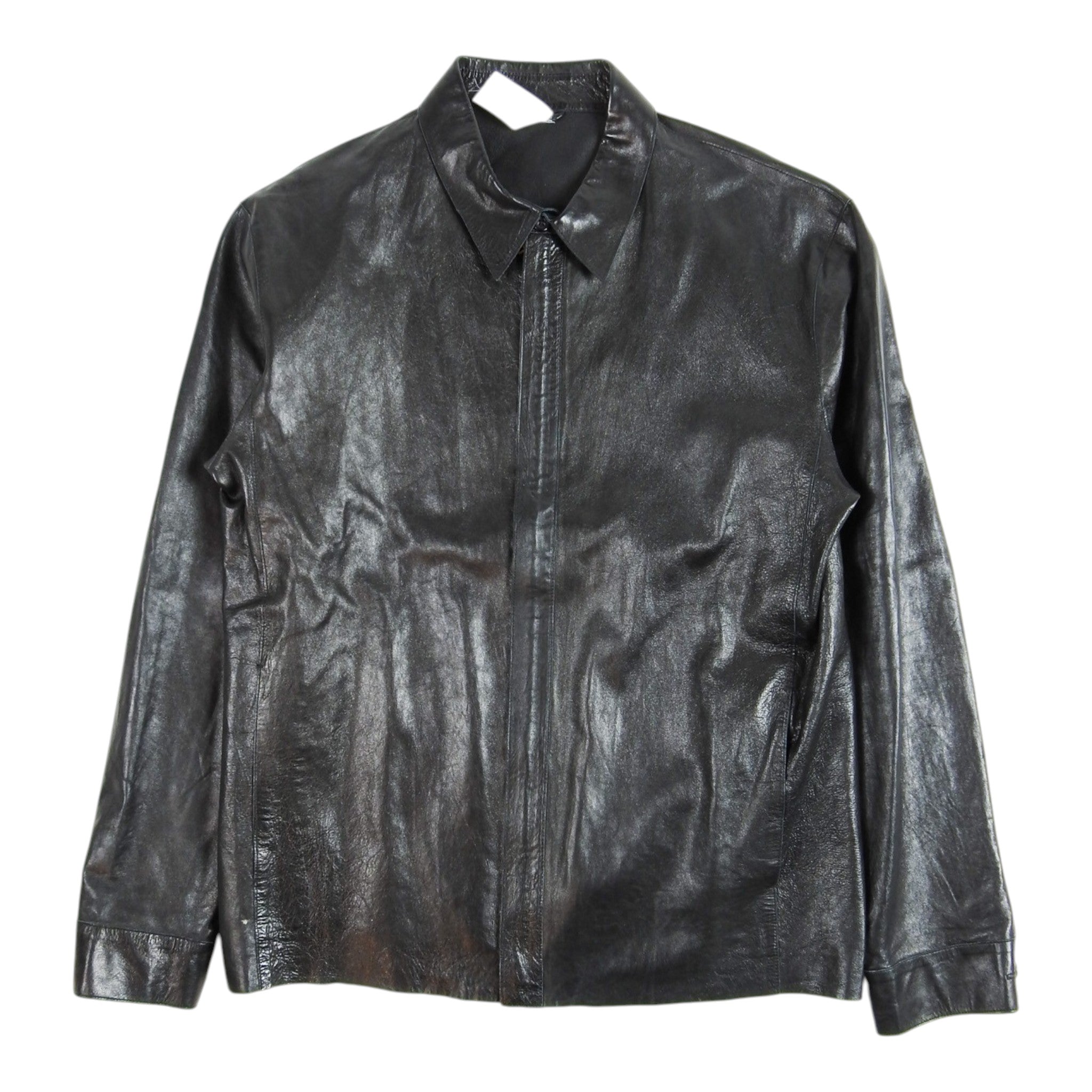 Jil Sander Leather Overshirt Size 54