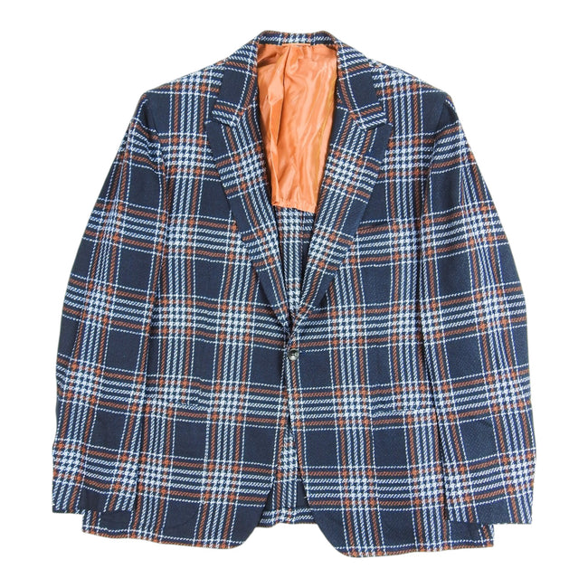 Kiton Blue and Orange Blazer Size 60