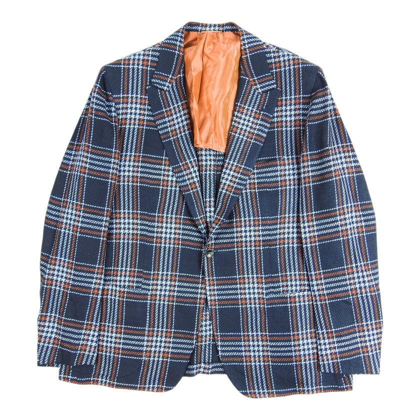 Kiton Blue and Orange Blazer Size 60