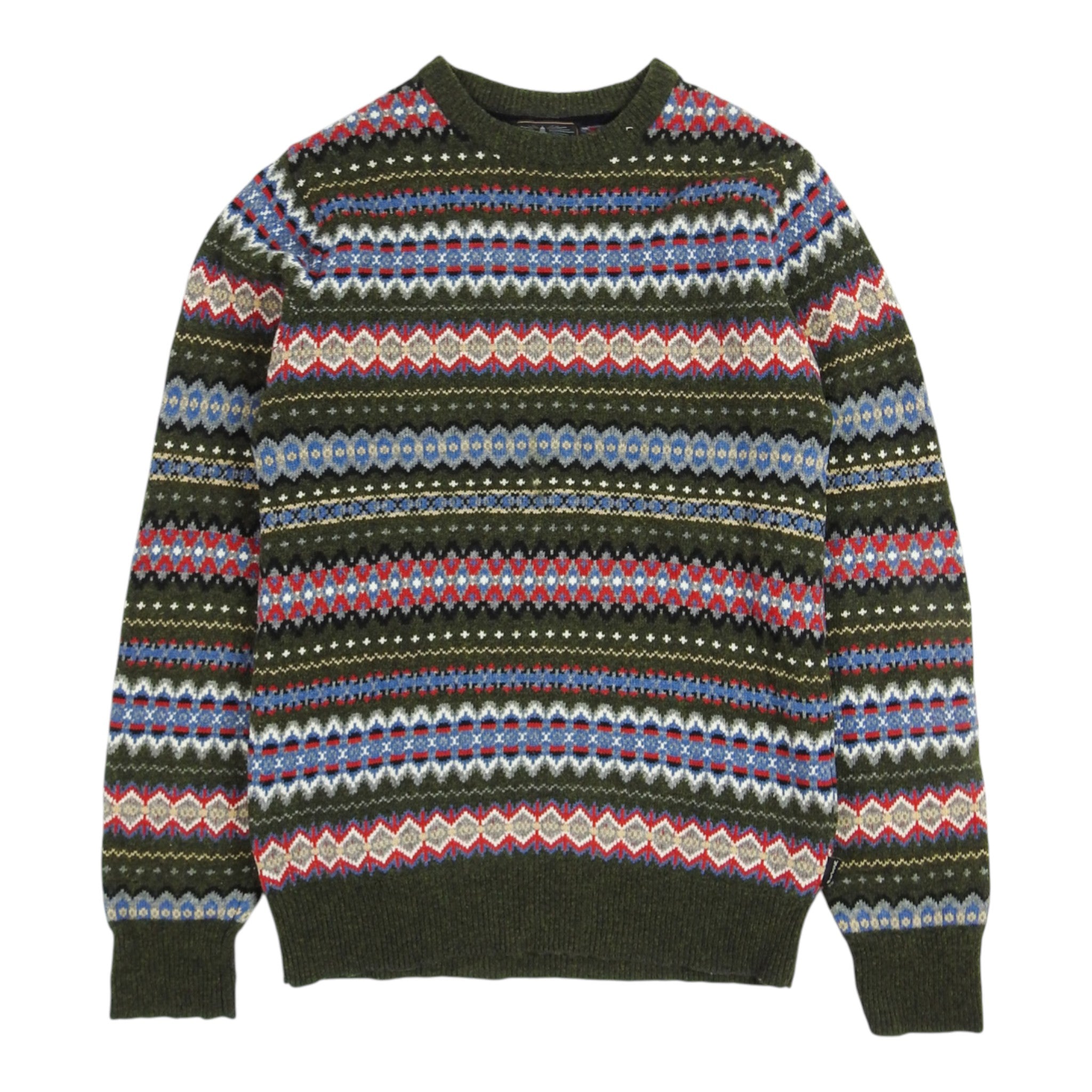Barbour Fair Isle Knit Sweater Size Medium