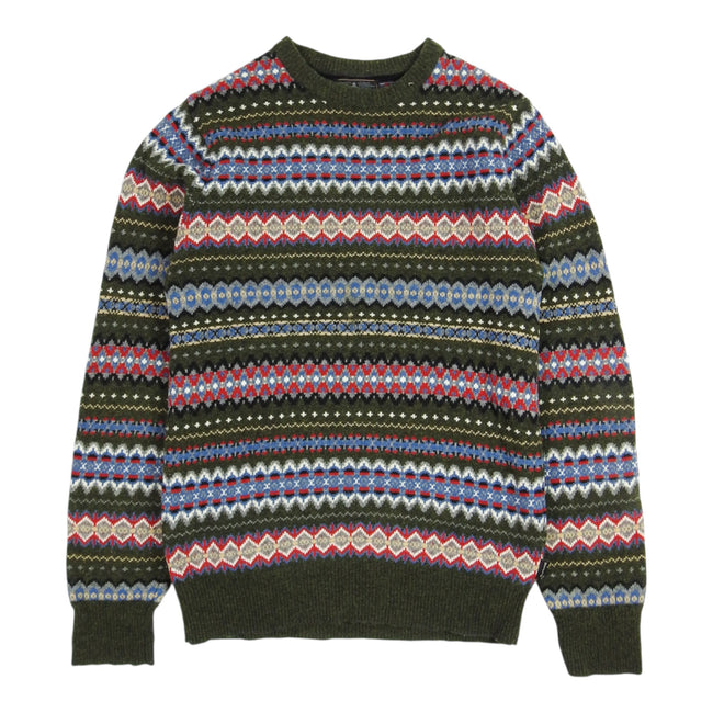 Barbour Fair Isle Knit Sweater Size Medium