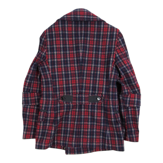 John Galliano Plaid Peacoat Size 48