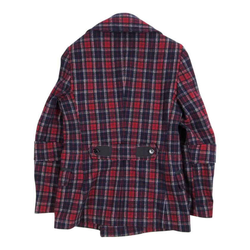 John Galliano Plaid Peacoat Size 48