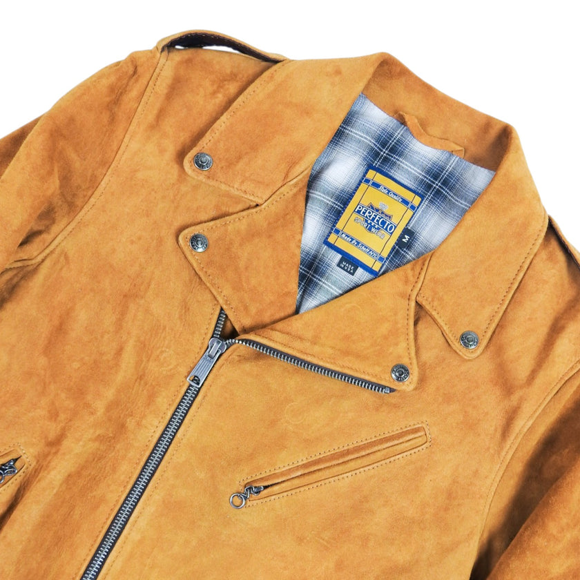 Schott x Lucky Jeans Suede Perfecto Jacket Size Medium