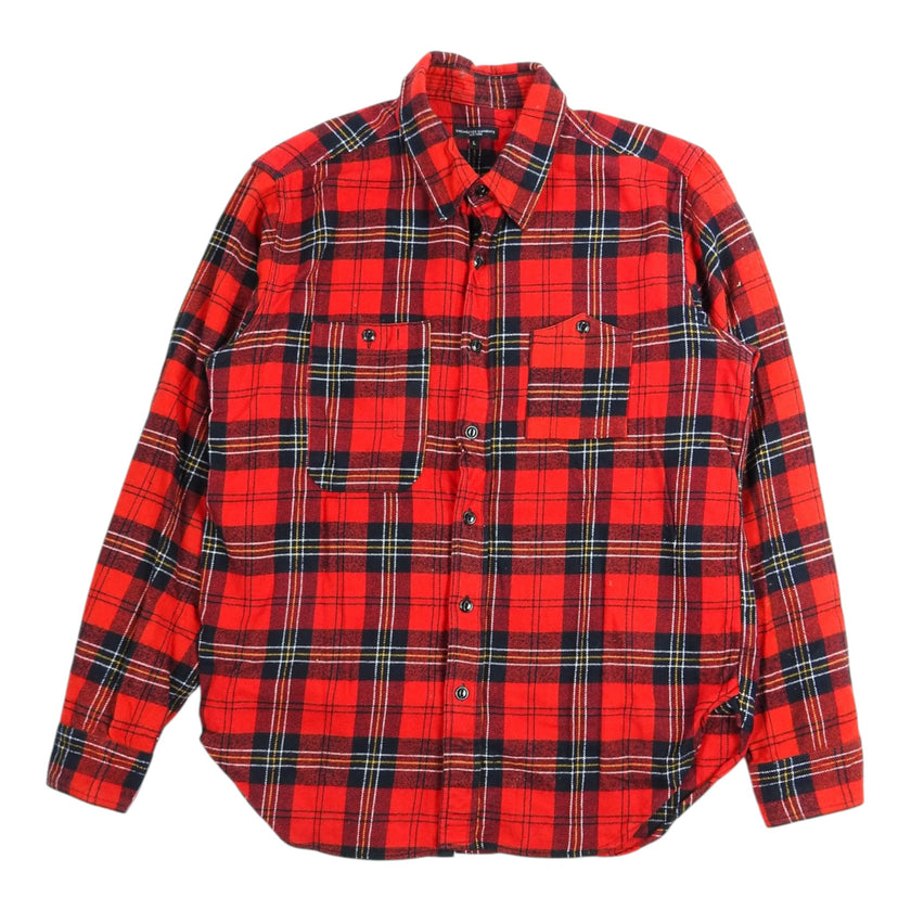 Engineered Garments Red Plaid Flannel Shirt Size Large