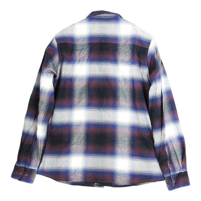 Haven Blue Zip Flannel Shirt Jacket Size 4