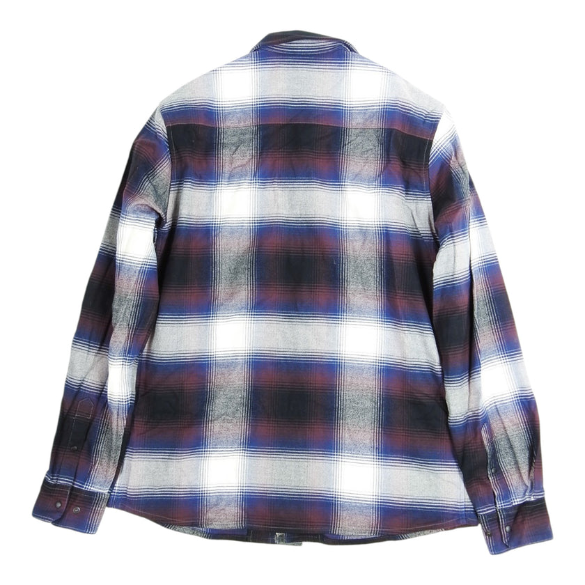 Haven Blue Zip Flannel Shirt Jacket Size 4