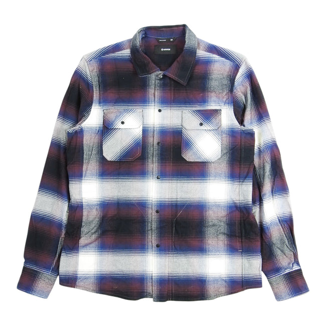 Haven Blue Zip Flannel Shirt Jacket Size 4