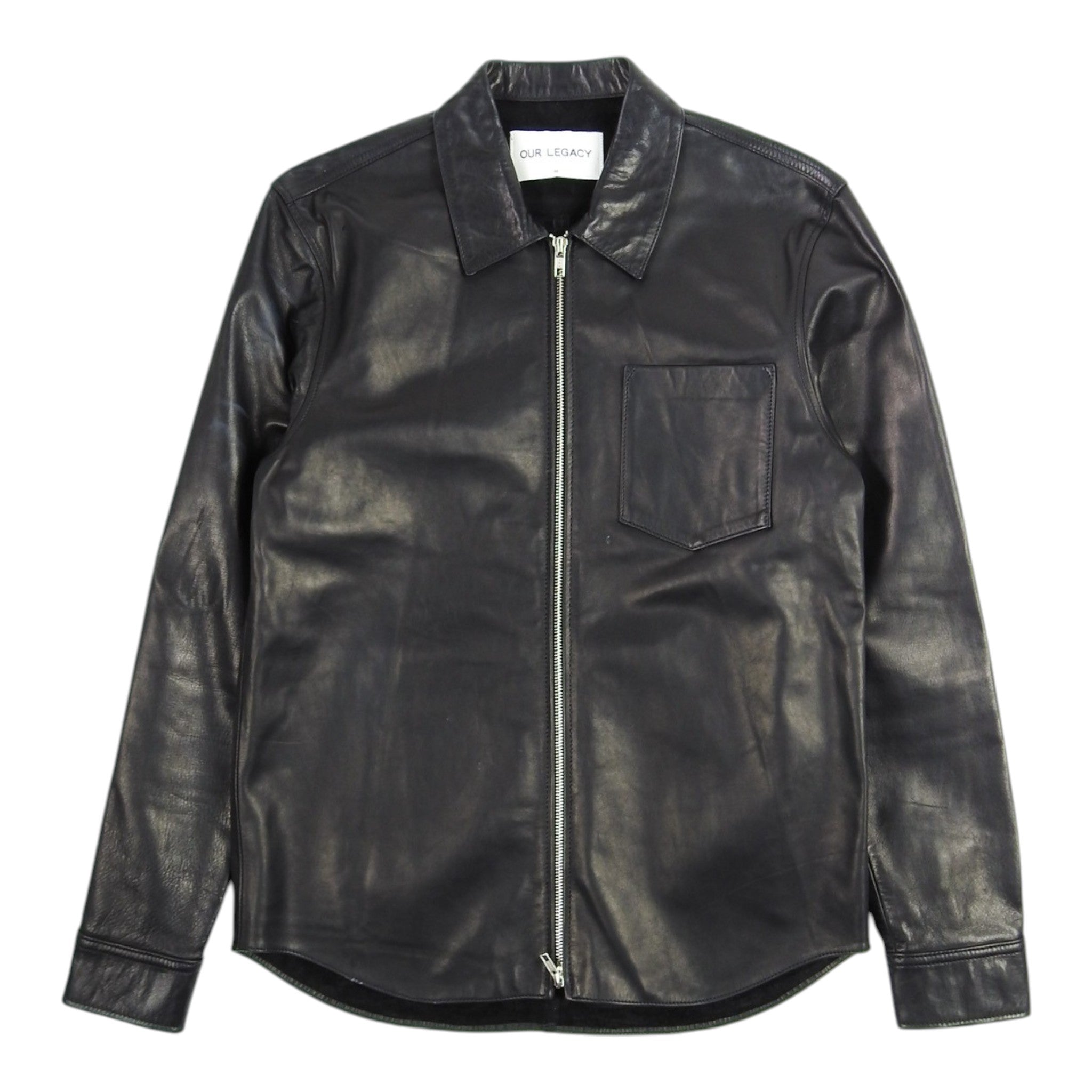 Our Legacy Leather Shirt Jacket Size 46