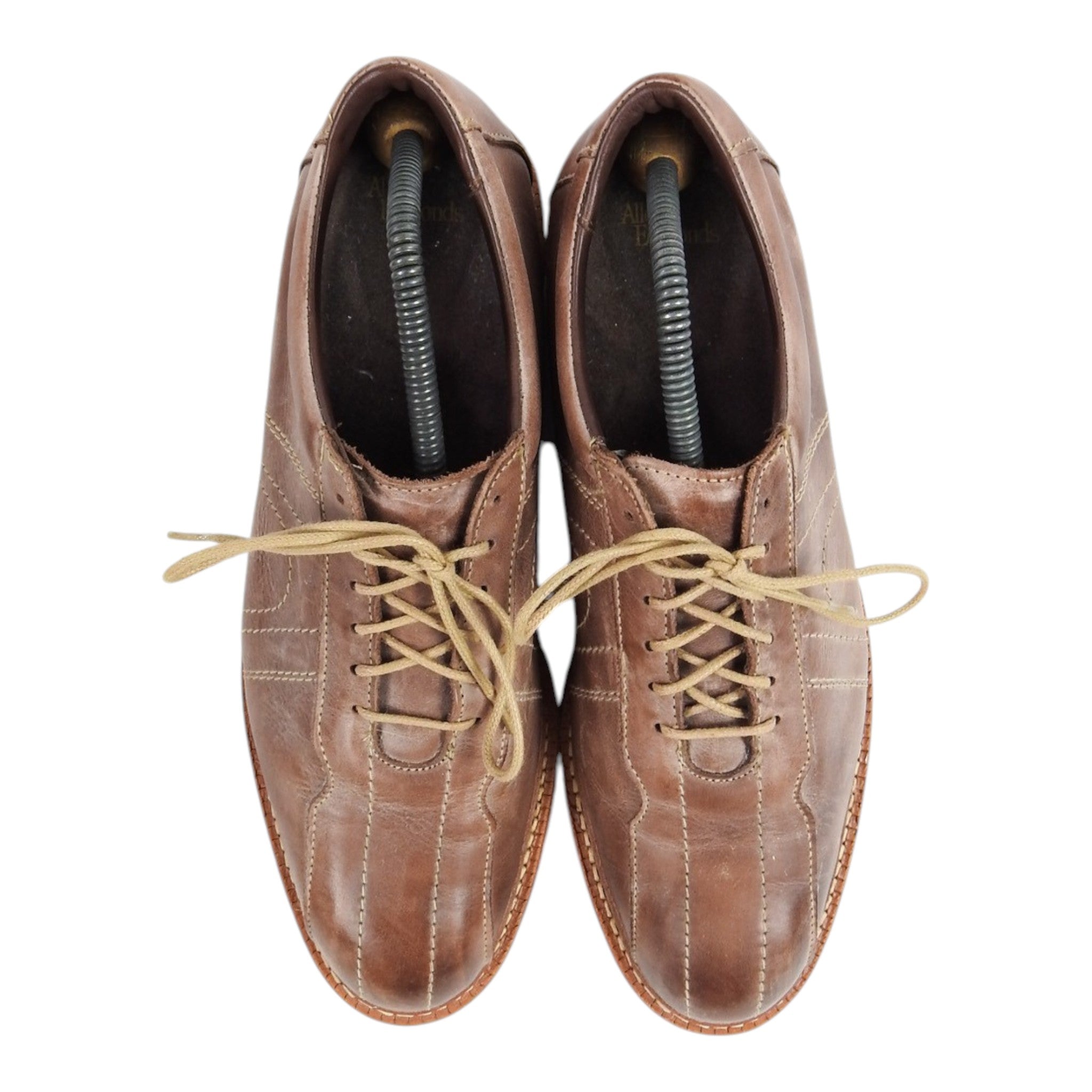 Allen Edmonds Brown/Cream Contrast Stitch Derby Size 12